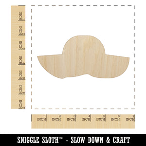 Ladies Hat Unfinished Wood Shape Piece Cutout for DIY Craft Projects