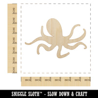 Octopus Solid Unfinished Wood Shape Piece Cutout for DIY Craft Projects