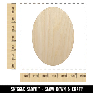 Oval Solid Unfinished Wood Shape Piece Cutout for DIY Craft Projects