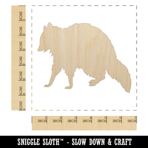 Racoon Walking Solid Unfinished Wood Shape Piece Cutout for DIY Craft Projects