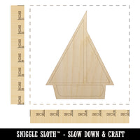 Sail Boat Sailing Icon Unfinished Wood Shape Piece Cutout for DIY Craft Projects