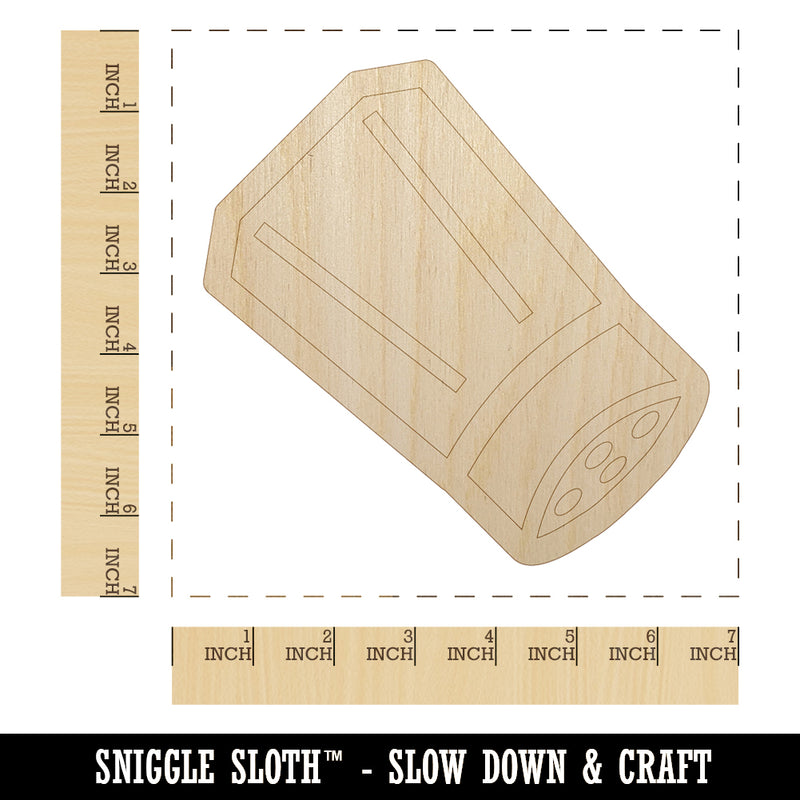 Salt Pepper Shaker Unfinished Wood Shape Piece Cutout for DIY Craft Projects