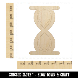 Sand Timer Unfinished Wood Shape Piece Cutout for DIY Craft Projects