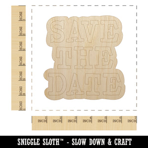 Save the Date Unfinished Wood Shape Piece Cutout for DIY Craft Projects