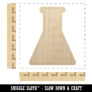 Science Chemistry Beaker Flask Unfinished Wood Shape Piece Cutout for DIY Craft Projects