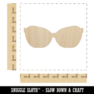 Sunglasses Shades Solid Unfinished Wood Shape Piece Cutout for DIY Craft Projects
