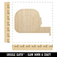 Tape Measure Construction Icon Unfinished Wood Shape Piece Cutout for DIY Craft Projects