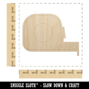 Tape Measure Construction Icon Unfinished Wood Shape Piece Cutout for DIY Craft Projects