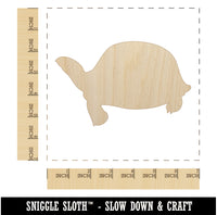 Tortoise Turtle Solid Unfinished Wood Shape Piece Cutout for DIY Craft Projects