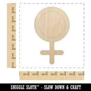 Venus Woman Female Gender Symbol Unfinished Wood Shape Piece Cutout for DIY Craft Projects