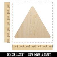 Warning Symbol Exclamation Mark Unfinished Wood Shape Piece Cutout for DIY Craft Projects