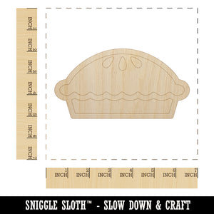 Yummy Pie Unfinished Wood Shape Piece Cutout for DIY Craft Projects