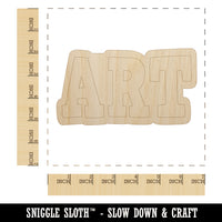 Art Fun Text Unfinished Wood Shape Piece Cutout for DIY Craft Projects
