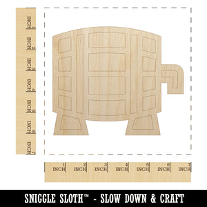 Beer Keg Icon Unfinished Wood Shape Piece Cutout for DIY Craft Projects
