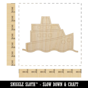 Cruise Ship Yacht Travel Boat Unfinished Wood Shape Piece Cutout for DIY Craft Projects