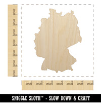 Germany Country Solid Unfinished Wood Shape Piece Cutout for DIY Craft Projects