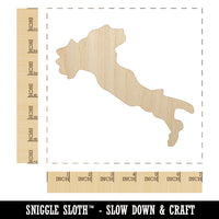 Italy Country Solid Unfinished Wood Shape Piece Cutout for DIY Craft Projects
