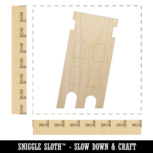 Leaning Tower of Pisa Icon Italy Unfinished Wood Shape Piece Cutout for DIY Craft Projects