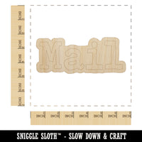 Mail Fun Text Unfinished Wood Shape Piece Cutout for DIY Craft Projects