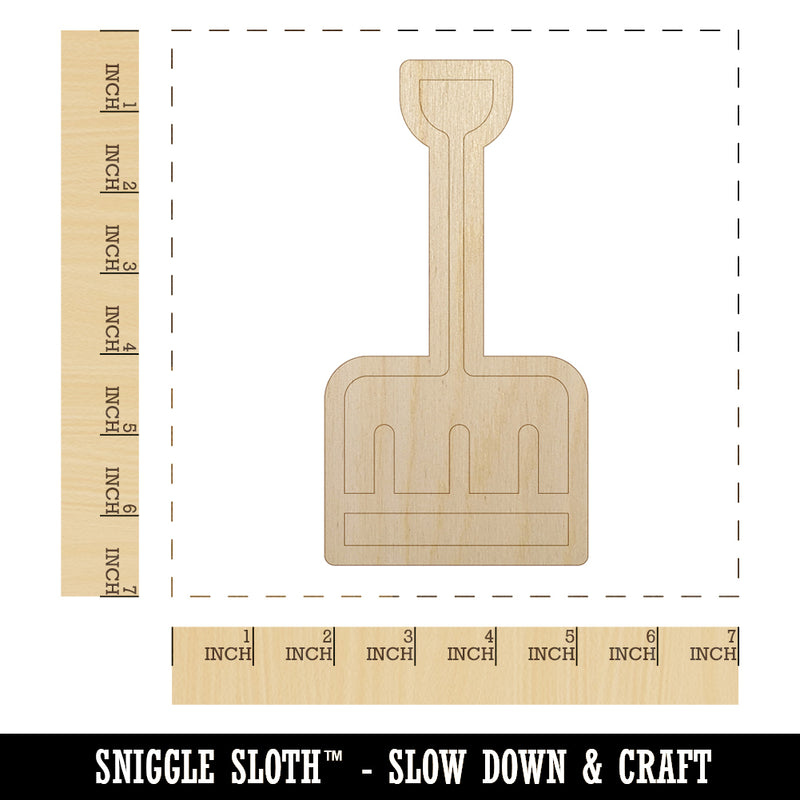 Snow Shovel Unfinished Wood Shape Piece Cutout for DIY Craft Projects