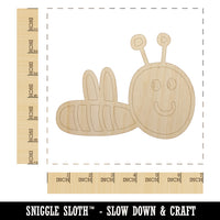 Sweet Bee Doodle Unfinished Wood Shape Piece Cutout for DIY Craft Projects