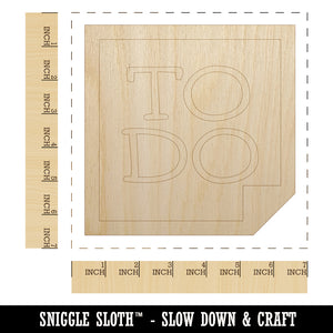 To Do Note Unfinished Wood Shape Piece Cutout for DIY Craft Projects