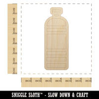 Water Bottle Icon Unfinished Wood Shape Piece Cutout for DIY Craft Projects