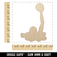 Water Polo Solid Unfinished Wood Shape Piece Cutout for DIY Craft Projects