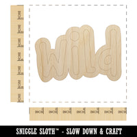 Wild Fun Text Unfinished Wood Shape Piece Cutout for DIY Craft Projects