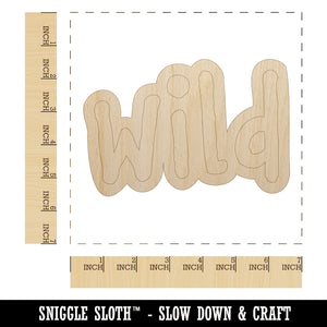 Wild Fun Text Unfinished Wood Shape Piece Cutout for DIY Craft Projects