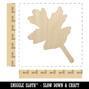 Oak Leaf Solid Unfinished Wood Shape Piece Cutout for DIY Craft Projects