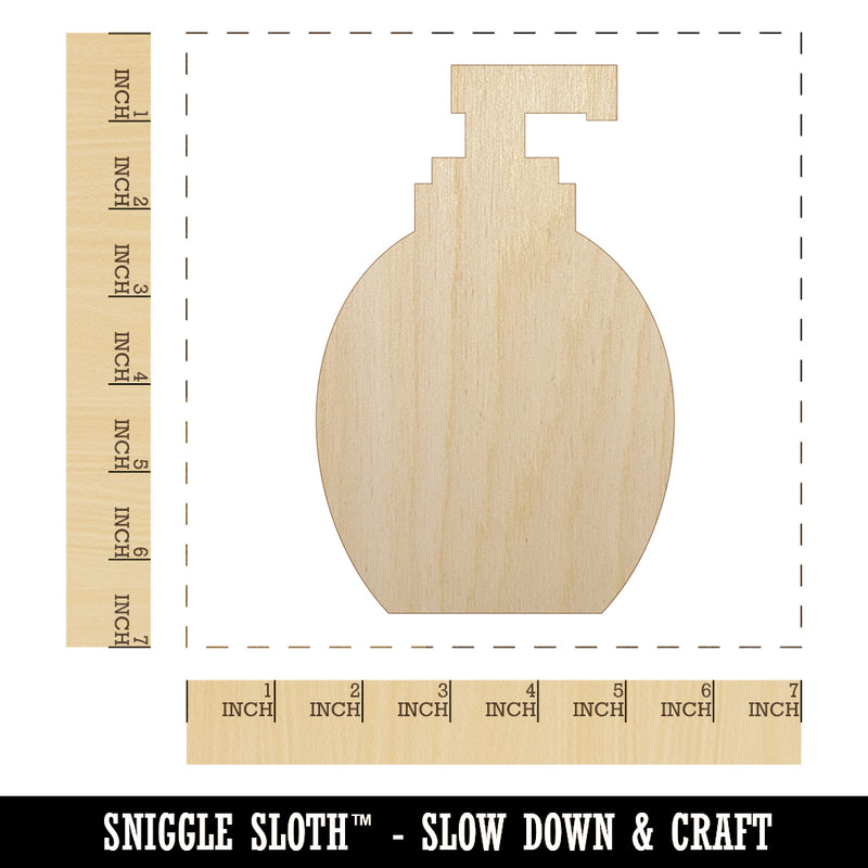 Soap Dispenser Clean Wash Icon Solid Unfinished Wood Shape Piece Cutout for DIY Craft Projects