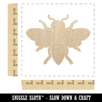 Bee Drawing Unfinished Wood Shape Piece Cutout for DIY Craft Projects