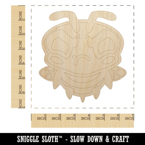 Cute Bee Mad Grumpy Unfinished Wood Shape Piece Cutout for DIY Craft Projects