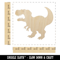 Tyrannosaurus Rex Silhouette Unfinished Wood Shape Piece Cutout for DIY Craft Projects