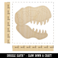 Tyrannosaurus Rex Skull Fossil Unfinished Wood Shape Piece Cutout for DIY Craft Projects