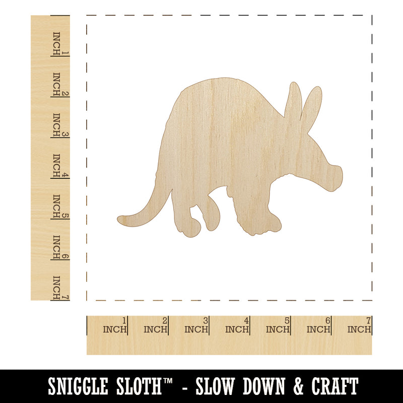 Aardvark Solid Unfinished Wood Shape Piece Cutout for DIY Craft Projects