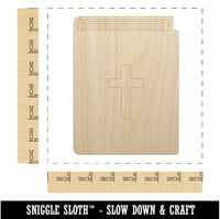 Bible Christian Cross Icon Unfinished Wood Shape Piece Cutout for DIY Craft Projects