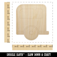 Camper Trailer Camping Icon Unfinished Wood Shape Piece Cutout for DIY Craft Projects