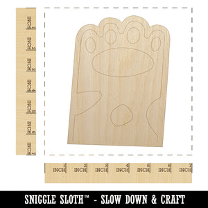 Cute Dog Cat Paw Spotted Doodle Unfinished Wood Shape Piece Cutout for DIY Craft Projects