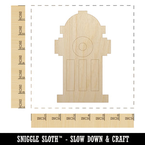 Fire Hydrant Icon Unfinished Wood Shape Piece Cutout for DIY Craft Projects