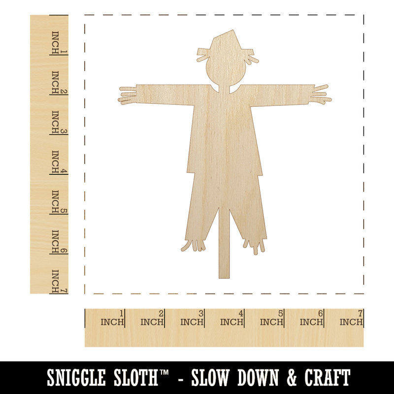 Scarecrow Solid Unfinished Wood Shape Piece Cutout for DIY Craft Projects