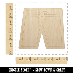 Shorts Boxers Swim Trunks Outline Unfinished Wood Shape Piece Cutout for DIY Craft Projects