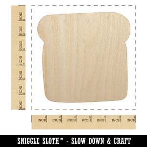 Slice of Bread Toast Solid Doodle Unfinished Wood Shape Piece Cutout for DIY Craft Projects