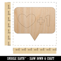 I Love this Bubble Heart Plus One 1 Unfinished Wood Shape Piece Cutout for DIY Craft Projects