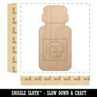 Poison Potion Bottle Unfinished Wood Shape Piece Cutout for DIY Craft Projects