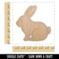 Resting Rabbit Bunny Easter Unfinished Wood Shape Piece Cutout for DIY Craft Projects