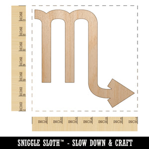 Scorpio Horoscope Astrological Zodiac Sign Unfinished Wood Shape Piece Cutout for DIY Craft Projects