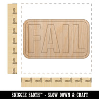 Test Result Fail Unfinished Wood Shape Piece Cutout for DIY Craft Projects