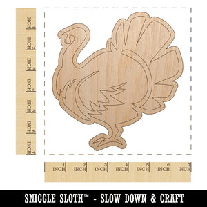Turkey Silhouette Thanksgiving Unfinished Wood Shape Piece Cutout for DIY Craft Projects